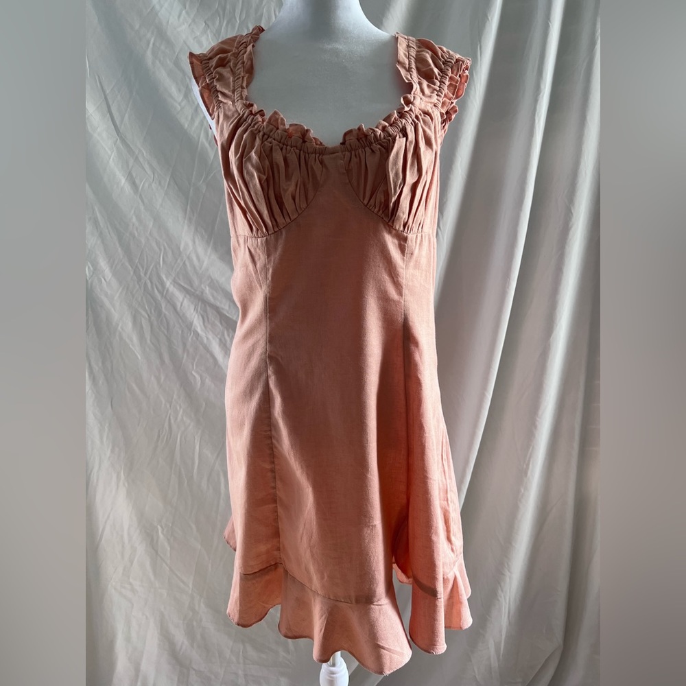Free People NEW Like A Lady Mini Dress Cocoa Dress Size Med NWT - Picture 10 of 14